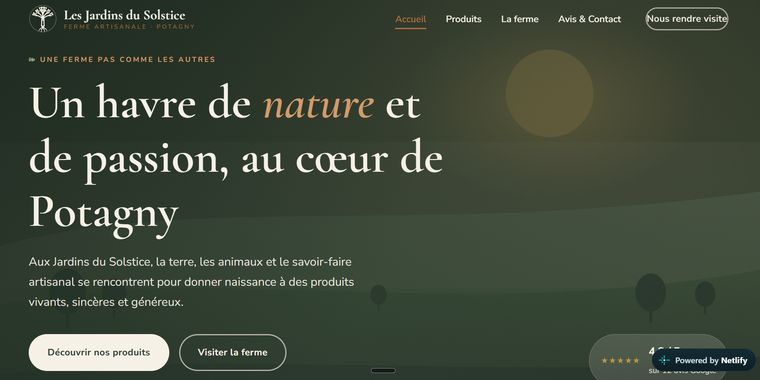 Les Jardins du Solstice, site de démonstration