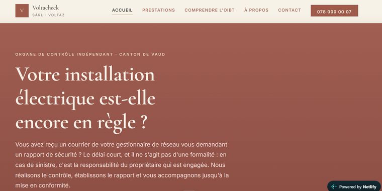 Voltacheck, site de démonstration